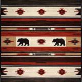Ultra Soft Area Rug, Non Slip, Stain Resistant, Washable Area Rugs for Living Room, Bedroom, Cozy Rustic Animal Design(Red)