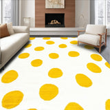 Ultra Soft Area Rug, Non Slip, Stain Resistant, Washable Area Rugs for Living Room, Bedroom, Cute Cheerful Modern Illustration(Yellow)