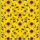 Cozy Yellow Bloom Motif Design(Yellow)
