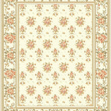 Ultra Soft Area Rug, Non Slip, Stain Resistant, Washable Area Rugs for Living Room, Bedroom, Ornate Beige with Floral Inspired Design(Beige)