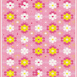 Ultra Soft Area Rug, Non Slip, Stain Resistant, Washable Area Rugs for Living Room, Bedroom, Eclectic Daisy Design Statement(Pink)