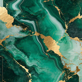 Chic Green Gold Artful Fusion(Green)