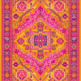 Ultra Soft Area Rug, Non Slip, Stain Resistant, Washable Area Rugs for Living Room, Bedroom, Dynamic Symmetrical Design Elements(Yellow)