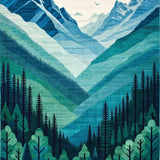 Cozy Blue Tones Wilderness(Blue)