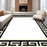 Contemporary Textured Greek Key Layout(Ivory)
