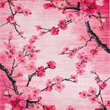 Ultra Soft Area Rug, Non Slip, Stain Resistant, Washable Area Rugs for Living Room, Bedroom, Graceful Cherry Petal Motif(Pink)