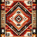 Ultra Soft Area Rug, Non Slip, Stain Resistant, Washable Area Rugs for Living Room, Bedroom, Contemporary Geometric Rustic Charm(Red)