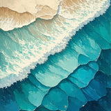 Ultra Soft Area Rug, Non Slip, Stain Resistant, Washable Area Rugs for Living Room, Bedroom, Coastal Waves Multi-Tone Living Room Rug(Blue)