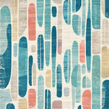 Ultra Soft Area Rug, Non Slip, Stain Resistant, Washable Area Rugs for Living Room, Bedroom, Sunrise Surfboard Art Rug with Swirling Aqua Lines and Coral Geometric Details(Blue)