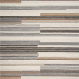 Ultra Soft Area Rug, Non Slip, Stain Resistant, Washable Area Rugs for Living Room, Bedroom, Contemporary Textured Line Arrangement(Gray)