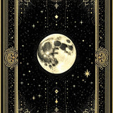 Ultra Soft Area Rug, Non Slip, Stain Resistant, Washable Area Rugs for Living Room, Bedroom, Mystical Snake Lunar Motif(Black)