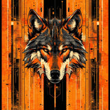 Ultra Soft Area Rug, Non Slip, Stain Resistant, Washable Area Rugs for Living Room, Bedroom, Dynamic Urban Wildlife Design(Orange)