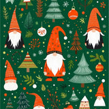 Whimsical Gnome Motif in Green(Green)