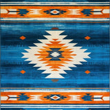 Colorful Southwestern Geometric Fusion(Blue)