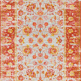 Ultra Soft Area Rug, Non Slip, Stain Resistant, Washable Area Rugs for Living Room, Bedroom, Artistic Whimsical Ogee Print(Red)