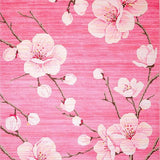 Ultra Soft Area Rug, Non Slip, Stain Resistant, Washable Area Rugs for Living Room, Bedroom, Delicate Springtime Floral Vibes(Pink)