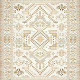 Ivory Beige Tribal Runner Loop Pile Area(Beige)
