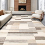 Ultra Soft Area Rug, Non Slip, Stain Resistant, Washable Area Rugs for Living Room, Bedroom, Elegant Neutral Toned Abstract Design(Beige)