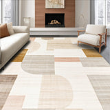 Ultra Soft Area Rug, Non Slip, Stain Resistant, Washable Area Rugs for Living Room, Bedroom, Modern Geometric Area Non Slip Runner for Hallways(Beige)