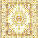 Ultra Soft Area Rug, Non Slip, Stain Resistant, Washable Area Rugs for Living Room, Bedroom, Eclectic Tiled Beauty(Gold)