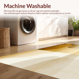 Ultra Soft Area Rug, Non Slip, Stain Resistant, Washable Area Rugs for Living Room, Bedroom, Aurelian Echoes Gold & Beige Modern Indoor Subtle Chic(Gold)