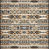 Ultra Soft Area Rug, Non Slip, Stain Resistant, Washable Area Rugs for Living Room, Bedroom, Rustic Ogee Patterned Elegance(Brown)