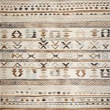 Ultra Soft Area Rug, Non Slip, Stain Resistant, Washable Area Rugs for Living Room, Bedroom, Elegant Curved Boho Design(Beige)