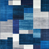 Striking Modernist Patchwork Composition(Blue)