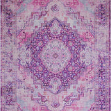 Ultra Soft Area Rug, Non Slip, Stain Resistant, Washable Area Rugs for Living Room, Bedroom, Classic Tiled Earthy Essence(Pink)