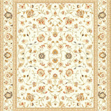 Ultra Soft Area Rug, Non Slip, Stain Resistant, Washable Area Rugs for Living Room, Bedroom, Rustic Vintage Botanical Design(Beige)