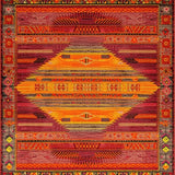 Ultra Soft Area Rug, Non Slip, Stain Resistant, Washable Area Rugs for Living Room, Bedroom, Natural Fiber Festive Design(Red)