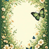 Ultra Soft Area Rug, Non Slip, Stain Resistant, Washable Area Rugs for Living Room, Bedroom, Vibrant Butterfly Botanical Print(Beige)