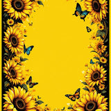 Ultra Soft Area Rug, Non Slip, Stain Resistant, Washable Area Rugs for Living Room, Bedroom, Whimsical Butterfly Patterned Accent(Yellow)