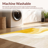 Penrose Collection Area Blake Sunny Yellow & Cream Swirls(Yellow)