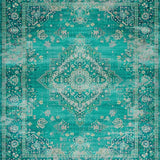 Ultra Soft Area Rug, Non Slip, Stain Resistant, Washable Area Rugs for Living Room, Bedroom, Serene Green Tiled Aesthetic(Green)