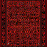 Ultra Soft Area Rug, Non Slip, Stain Resistant, Washable Area Rugs for Living Room, Bedroom, Vibrant Floral Medallion Embellishment(Red)