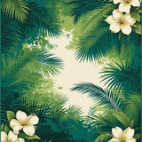 Contemporary Nature Motif Delight(Green)