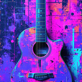 Bold Electric Guitar Imagery(Purple)