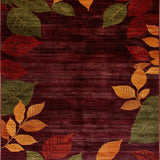 Ultra Soft Area Rug, Non Slip, Stain Resistant, Washable Area Rugs for Living Room, Bedroom, Charming Autumn Color Palette(Maroon)