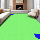 Ultra Soft Area Rug, Non Slip, Stain Resistant, Washable Area Rugs for Living Room, Bedroom, Vibrant Cartoon Frog Design(Green)