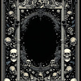 Ultra Soft Area Rug, Non Slip, Stain Resistant, Washable Area Rugs for Living Room, Bedroom, Gothic Black Skull Aesthetic(Black)