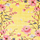 Ultra Soft Area Rug, Non Slip, Stain Resistant, Washable Area Rugs for Living Room, Bedroom, Modern Nature-Inspired Floral Art(Yellow)