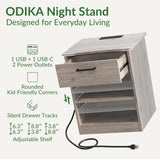 ODIKA Everyday Side Table with Fast Charging Station