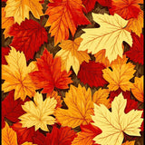 Ultra Soft Area Rug, Non Slip, Stain Resistant, Washable Area Rugs for Living Room, Bedroom, Vibrant Autumn Leaves Area Rug(Red)