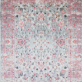 Ultra Soft Area Rug, Non Slip, Stain Resistant, Washable Area Rugs for Living Room, Bedroom, Rustic Vintage Botanical Accent(Gray)
