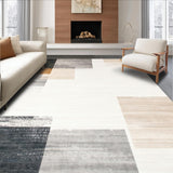 Ultra Soft Area Rug, Non Slip, Stain Resistant, Washable Area Rugs for Living Room, Bedroom, Non Skid Abstract Entry Beige & Grey Tones Modern Indoor Mat(Gray)