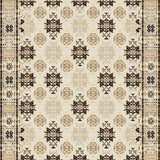 Ultra Soft Area Rug, Non Slip, Stain Resistant, Washable Area Rugs for Living Room, Bedroom, Non Skid Floor Runner with Unique Farmhouse Geo Accent(Beige)