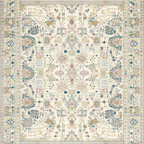 Solid Cream Boho Area(Beige)