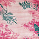 Ultra Soft Area Rug, Non Slip, Stain Resistant, Washable Area Rugs for Living Room, Bedroom, Elegant Distressed Floral Pattern(Pink)