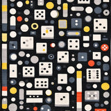 Ultra Soft Area Rug, Non Slip, Stain Resistant, Washable Area Rugs for Living Room, Bedroom, Stylish Graphic Dice Arrangement(Black)